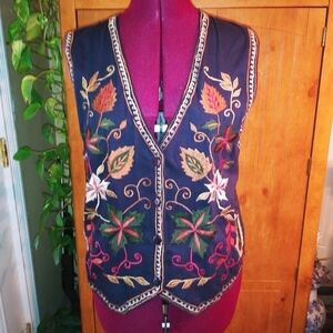 Vintage Pasta Embroidered Vest